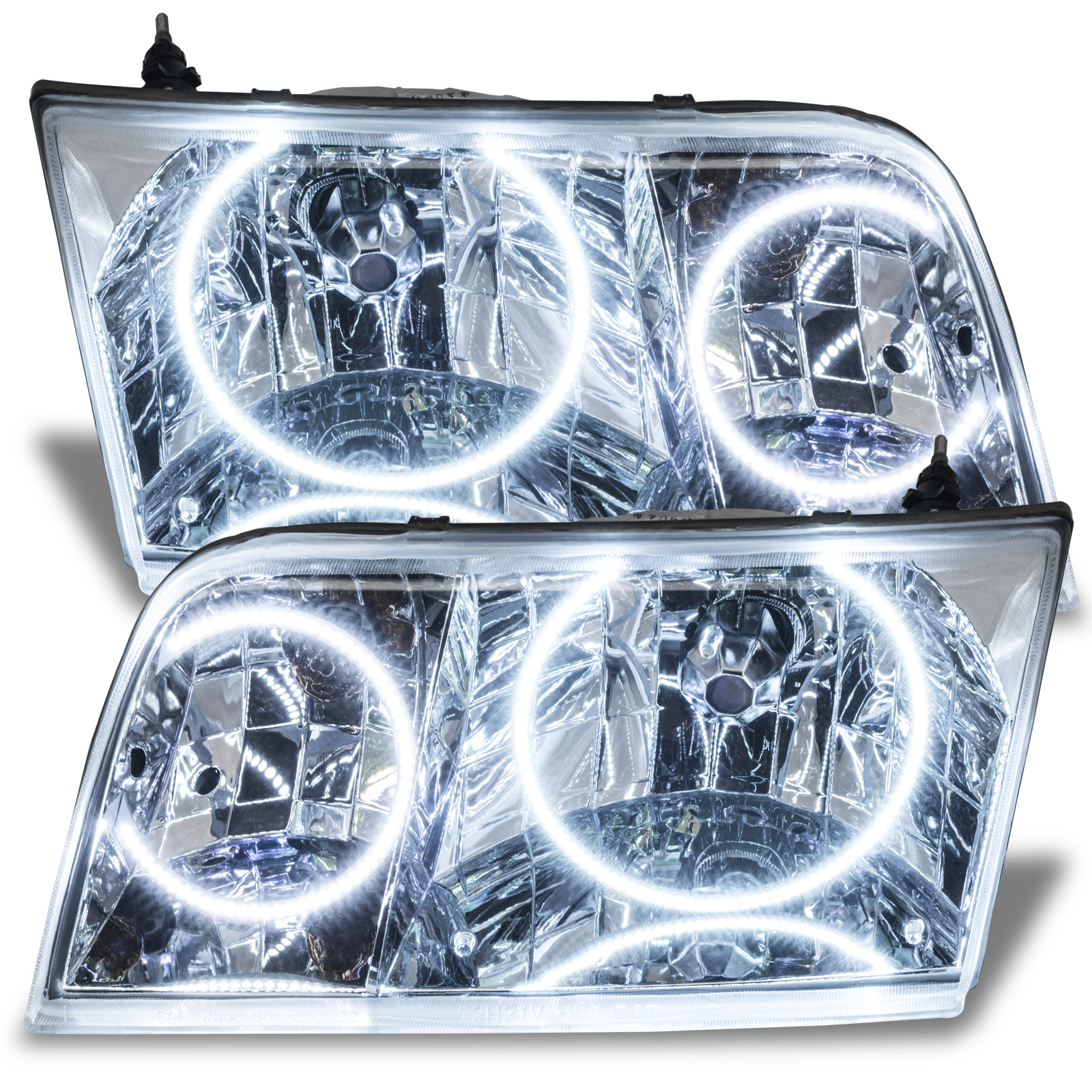 7724-001 - 1998-2011 Ford Crown Victoria SMD HL - CHROME - HALOGEN